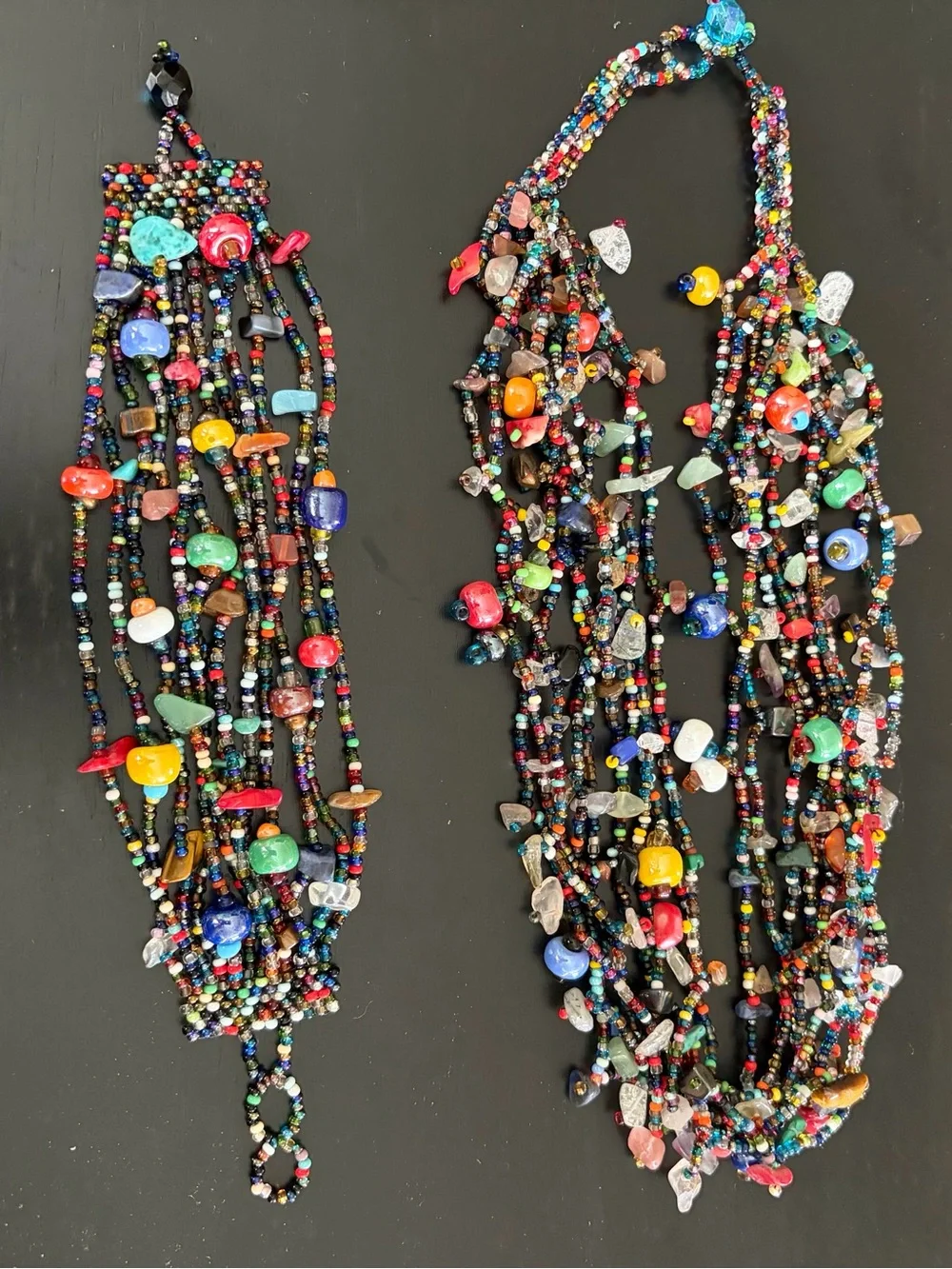 Multicolor Beaded Necklace and Bracelet Set from Guatemala